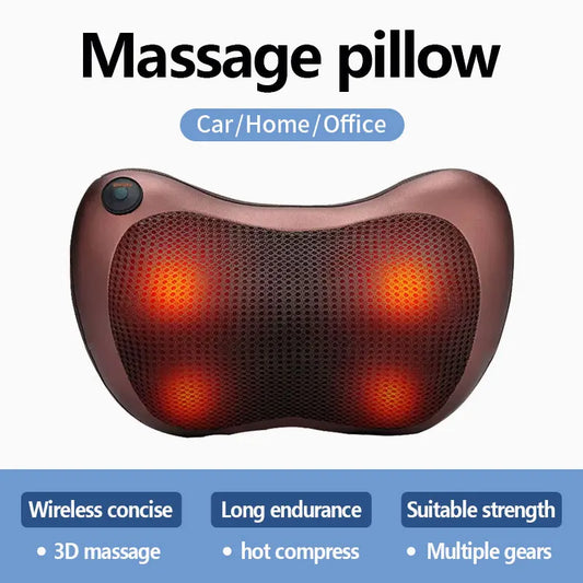 Massage Pillow ​3 Speed Head Relax Electric Shoulder Back Shiatsu Neck Massager